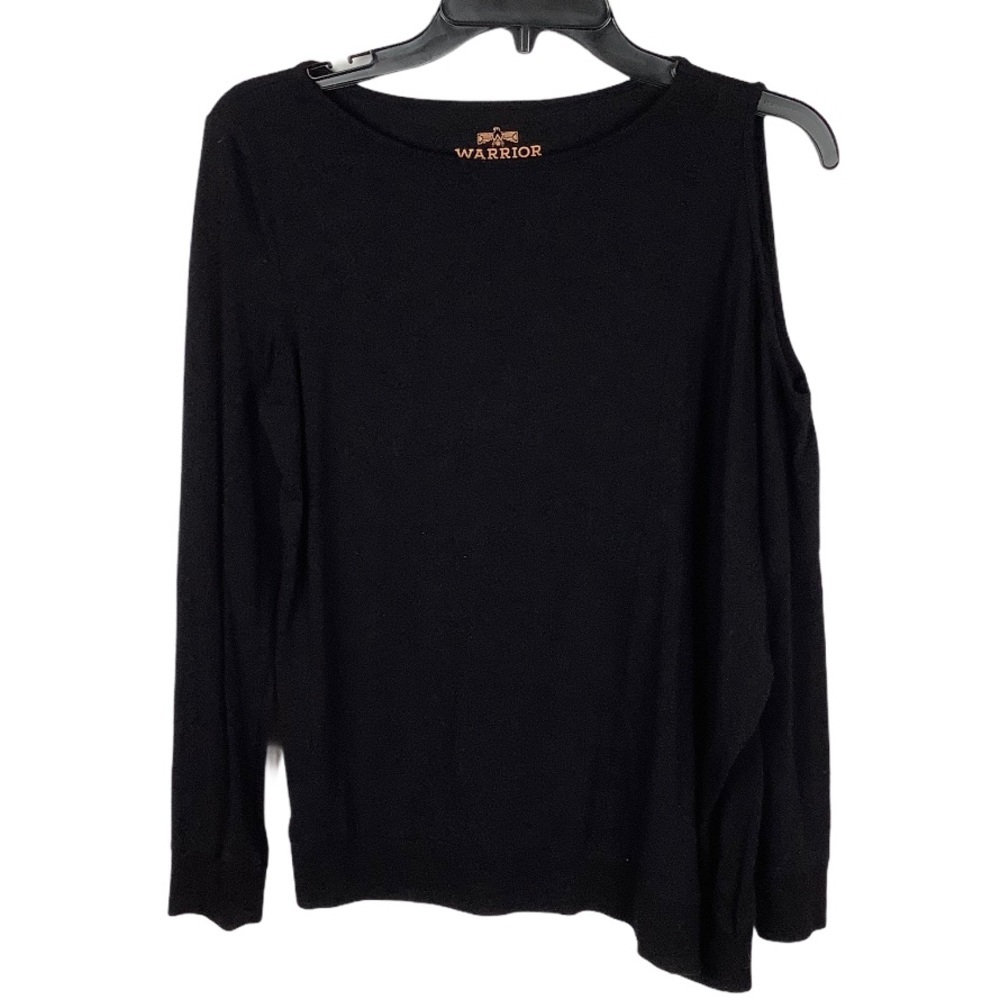 Danica Patrick WARRIOR‎ Women Small Long Sleeve 1 Cold Shoulder Black Top Shirt